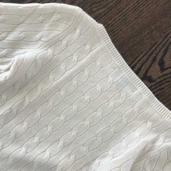 Ralph Lauren Sz M Cable Knit Cashmere Sweater - Picture 5 of 8